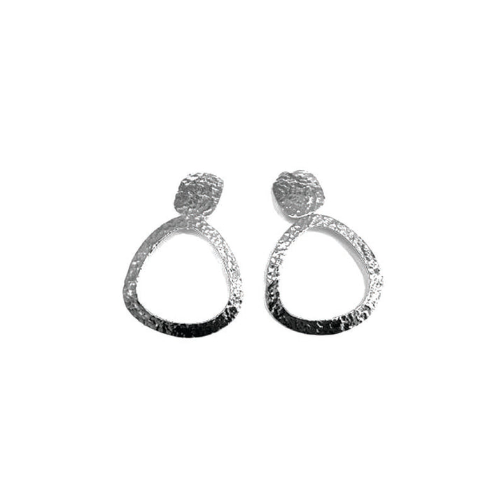HAMMERED TRIANGULAR CLIP ON EARRINGS