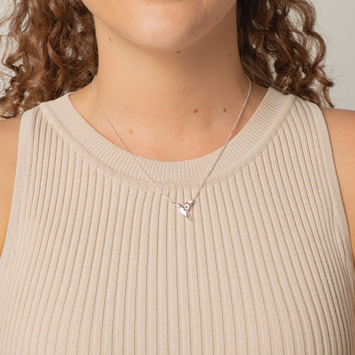 ORIGAMI HUMMINGBIRD NECKLACE
