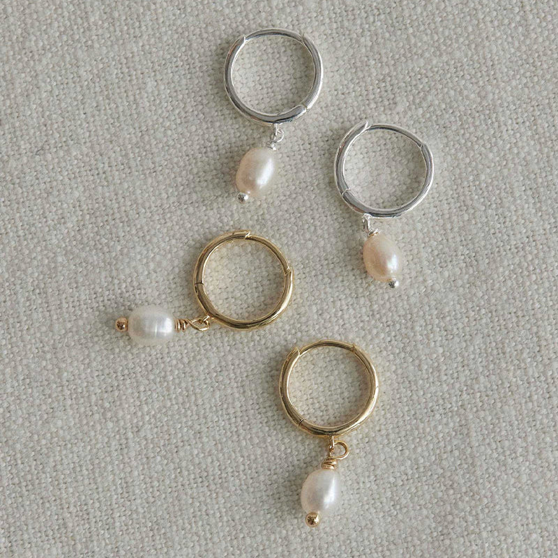 CLASSIC PEARL HOOPS