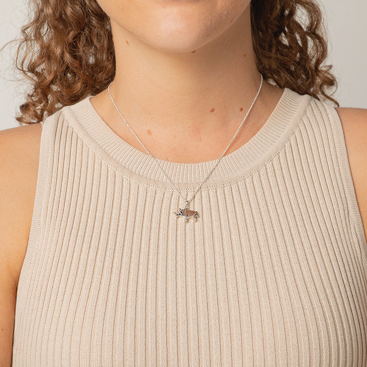 ORIGAMI RHINO NECKLACE