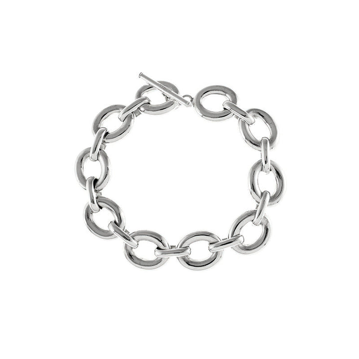 PUFFED OVAL LINK FOB BRACELET