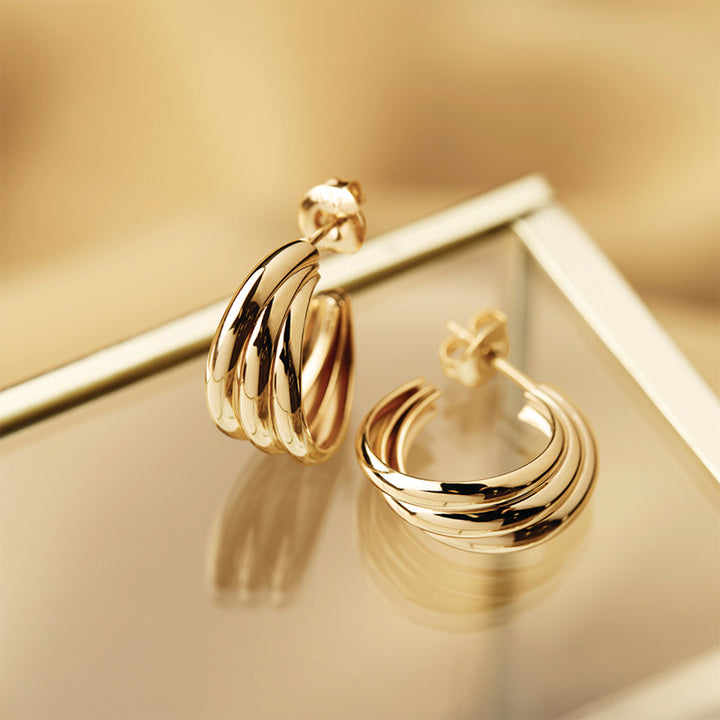 RIPPLE HOOP EARRINGS