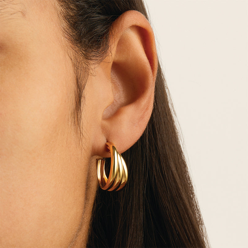 RIPPLE HOOP EARRINGS