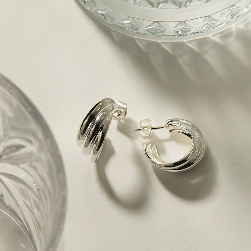 RIPPLE HOOP EARRINGS