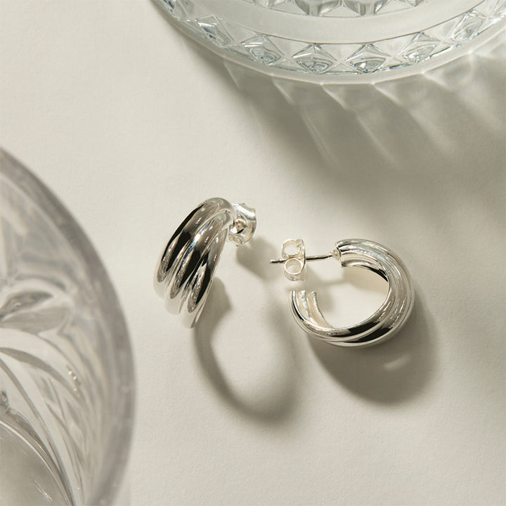 RIPPLE HOOP EARRINGS