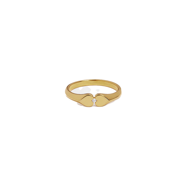HEART CONNECTION SIGNET RING