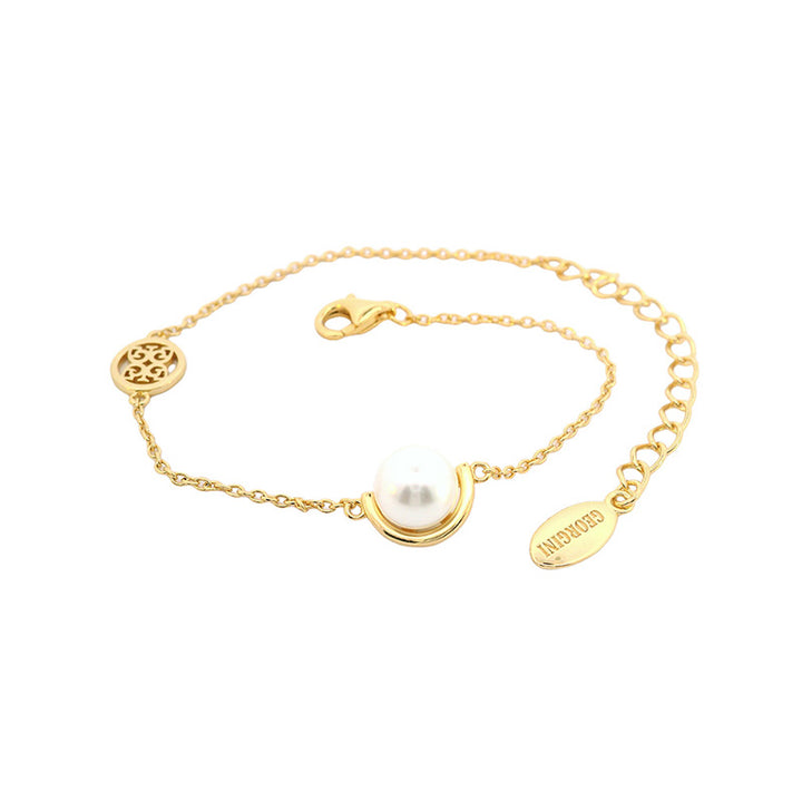 CRESCENT NINE-2-FIVE PEARL BRACELET