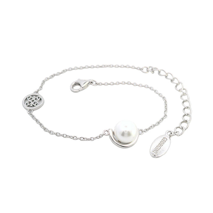 CRESCENT NINE-2-FIVE PEARL BRACELET
