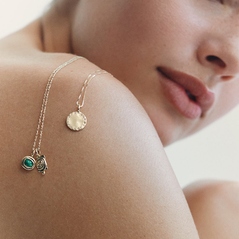 INTO THE FLOW MALACHITE CHARM