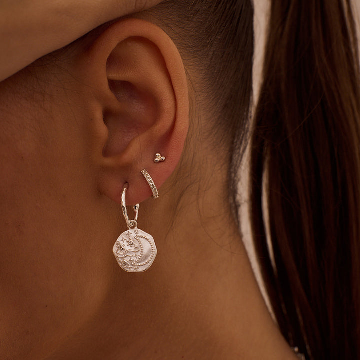 NIGHT SKY HOOP EARRINGS