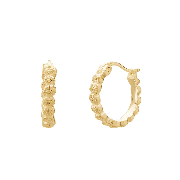 SOUL PROCTECTOR SMALL SHELL HOOP EARRINGS