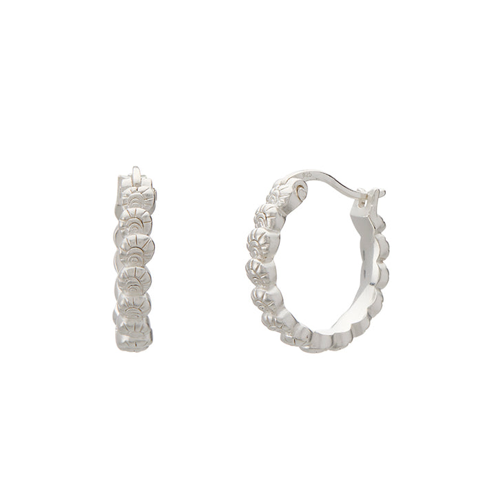 SOUL PROTECTOR SMALL SHELL HOOP EARRINGS