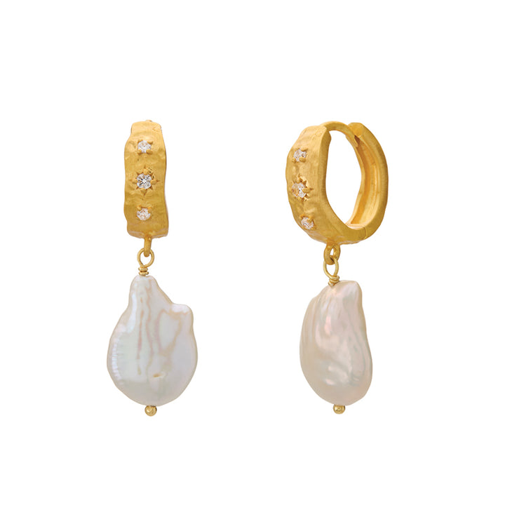 COSMIC LOVE MEDIUM EARRINGS WITH PEARLS