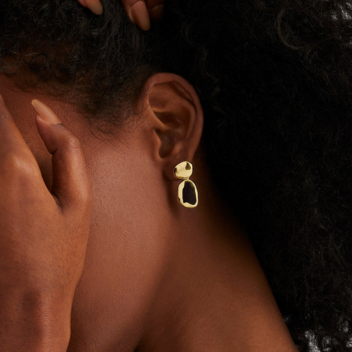 DOUBLE PEBBLET EARRINGS