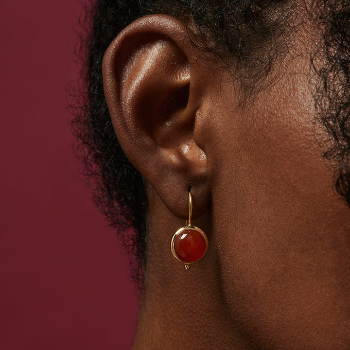 GERANIO RED ONYX EARRINGS