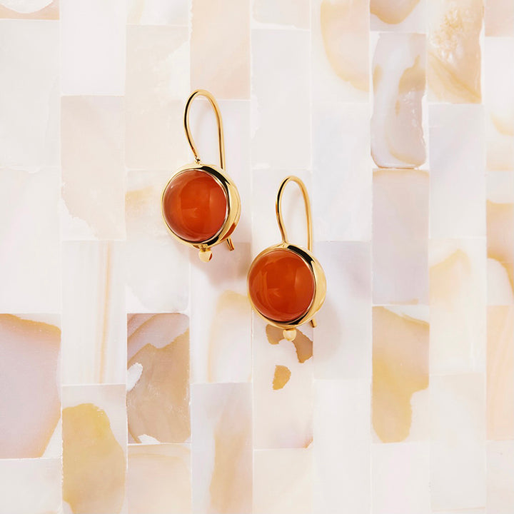GERANIO RED ONYX EARRINGS