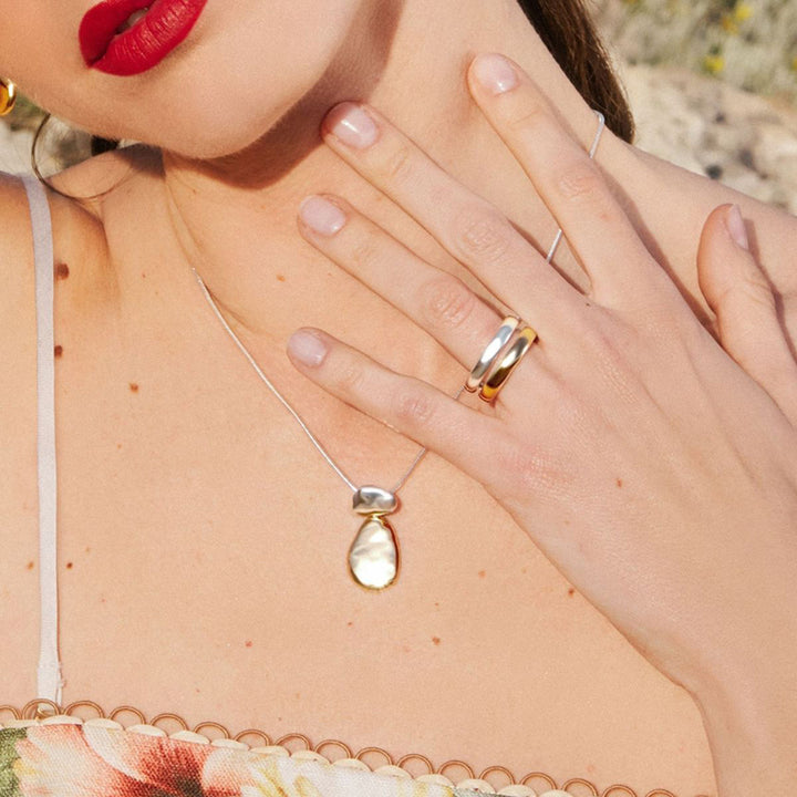 DOUBLE PEBBLET NECKLACE