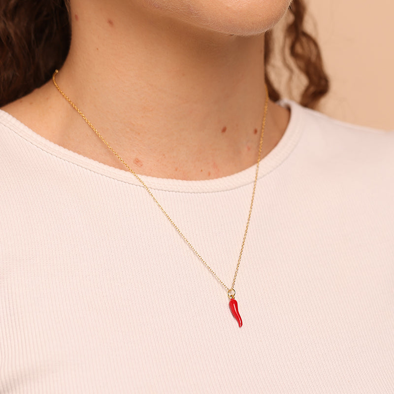 SPICY RED CORNICELLO NECKLACE