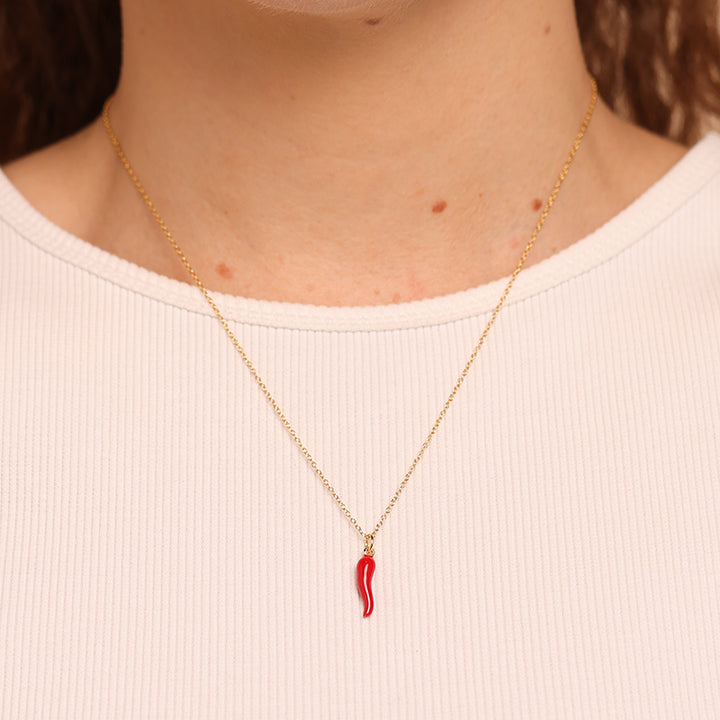 SPICY RED CORNICELLO NECKLACE