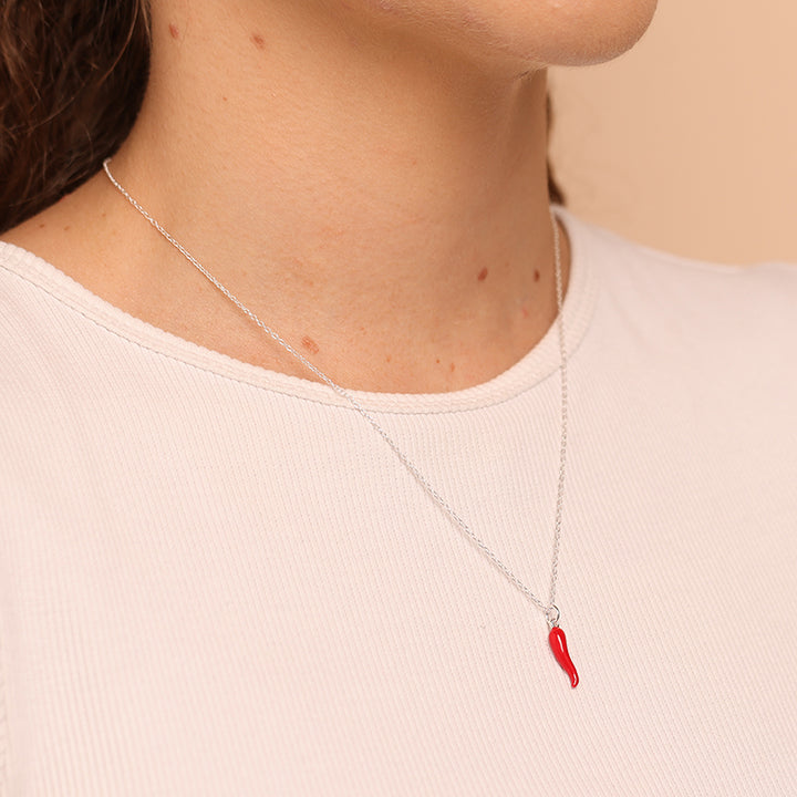 SPICY RED CORNICELLO NECKLACE