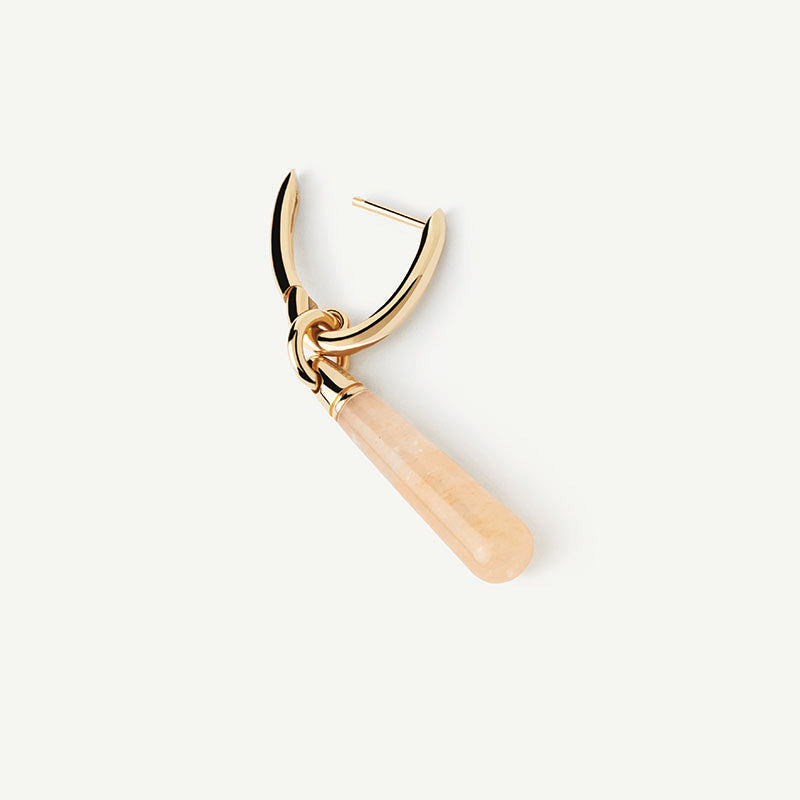 YELLOW AVENTURINE LARGE JUPITER HOOPS