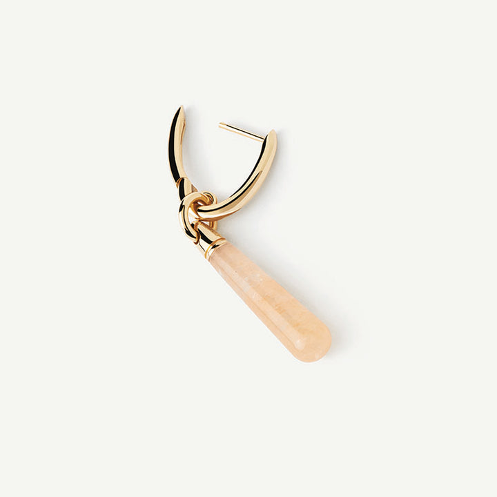 YELLOW AVENTURINE LARGE JUPITER HOOPS