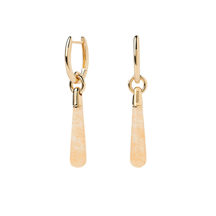 YELLOW AVENTURINE LARGE JUPITER HOOPS