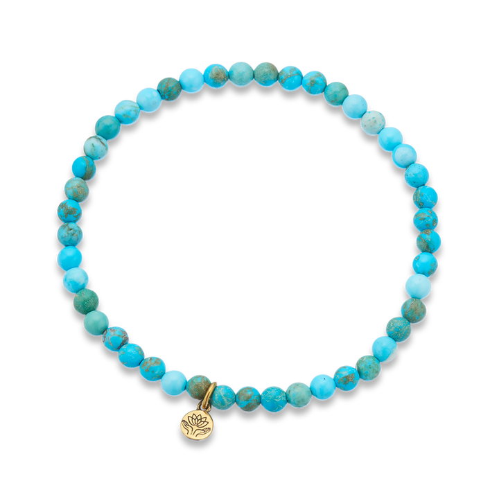 TURQUOISE HOWLITE HEALING GEM BRACELET