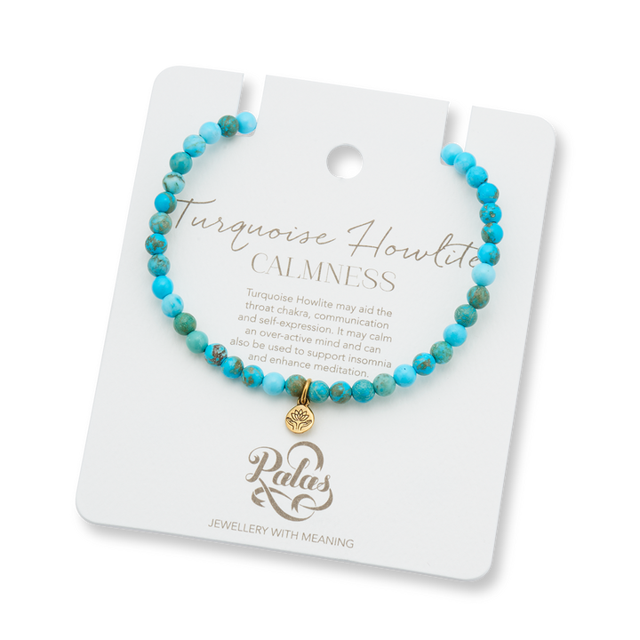 TURQUOISE HOWLITE HEALING GEM BRACELET