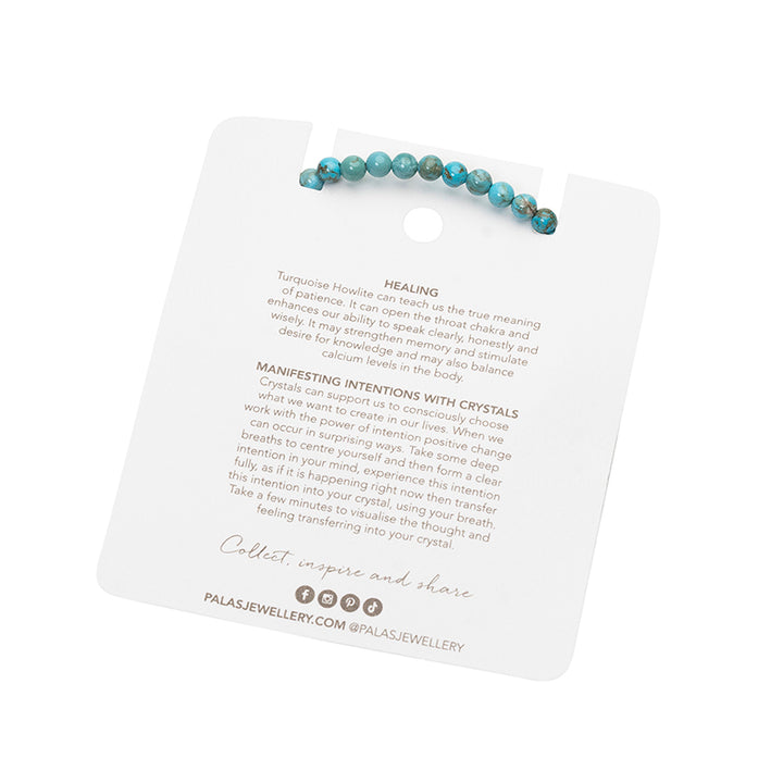 TURQUOISE HOWLITE HEALING GEM BRACELET