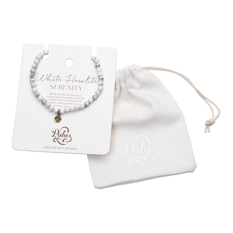 WHITE HOWLITE HEALING GEM BRACELET