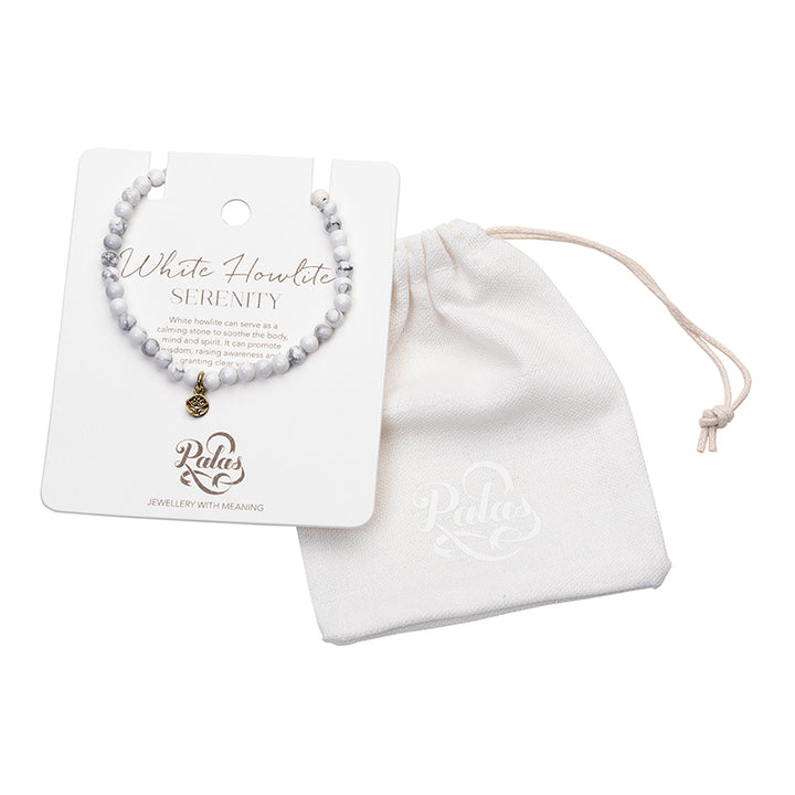 WHITE HOWLITE HEALING GEM BRACELET