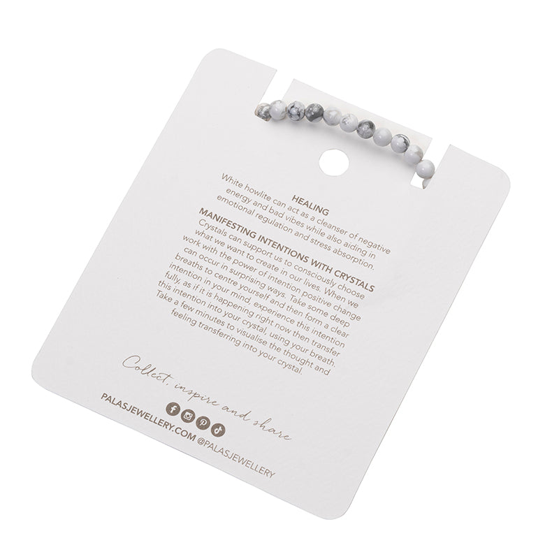 WHITE HOWLITE HEALING GEM BRACELET