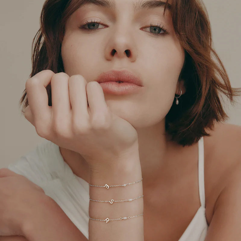PEARL LETTER BRACELET