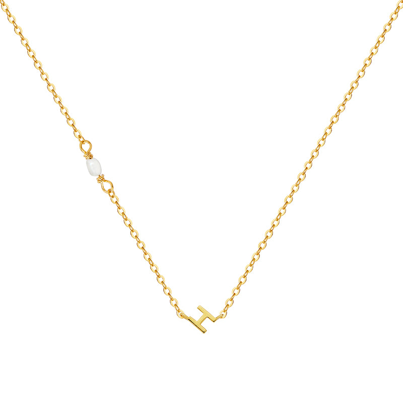 PEARL LETTER NECKLACE