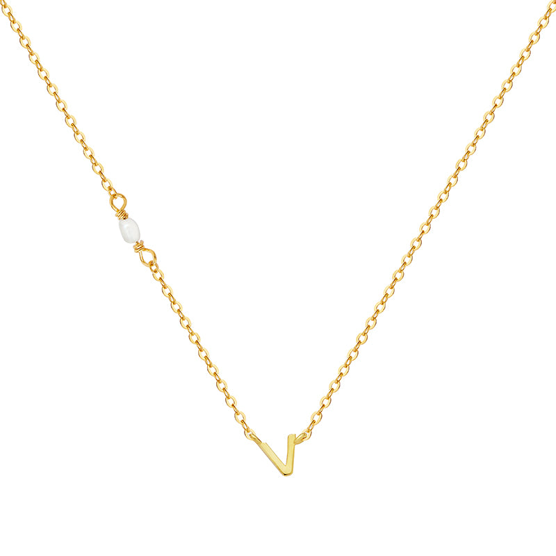 PEARL LETTER NECKLACE