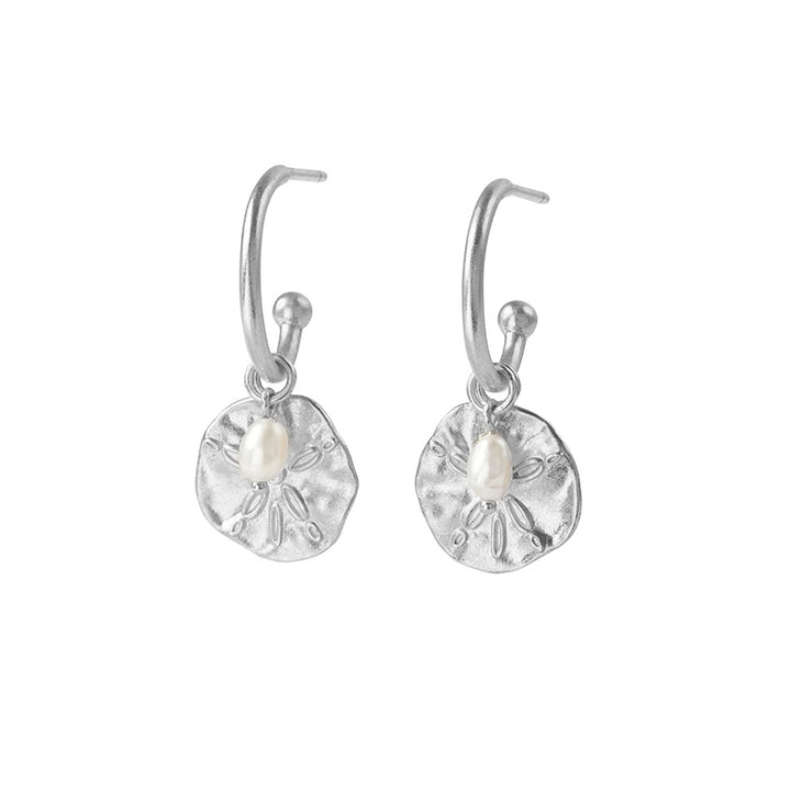 SAND DOLLAR HOOP EARRINGS