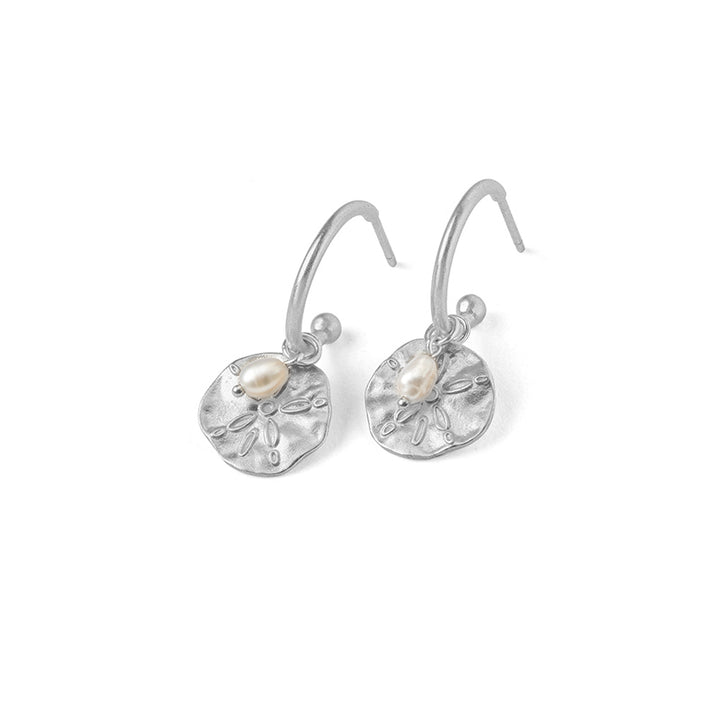 SAND DOLLAR HOOP EARRINGS