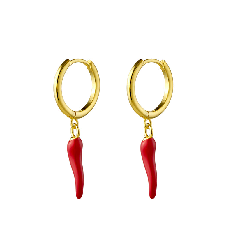 SPICY RED CORNICELLO EARRINGS