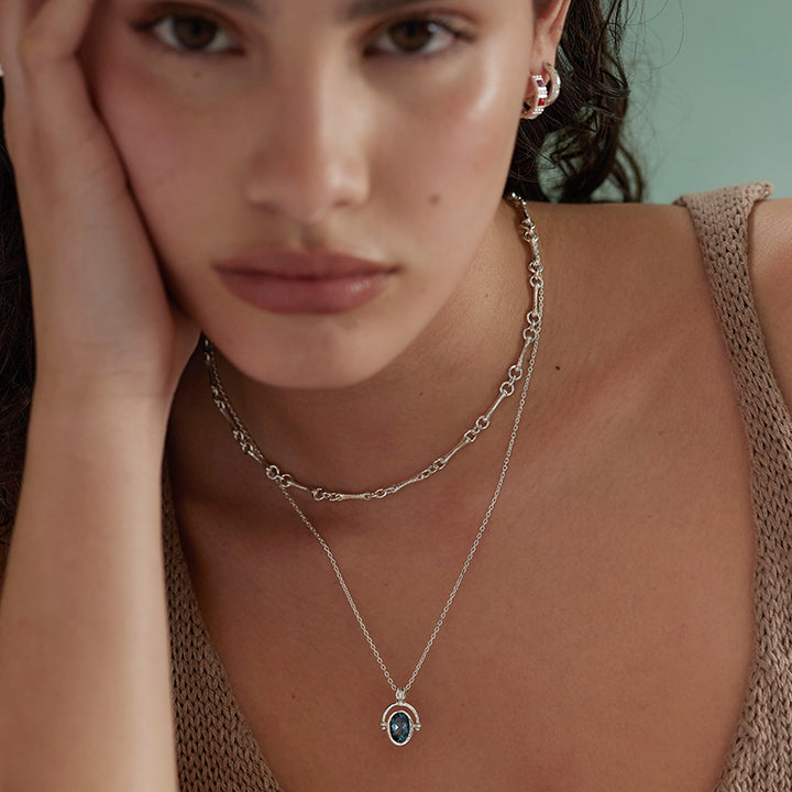 MIRA LONDON BLUE TOPAZ NECKLACE