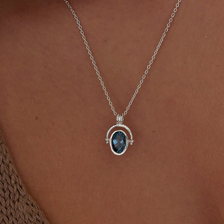MIRA LONDON BLUE TOPAZ NECKLACE