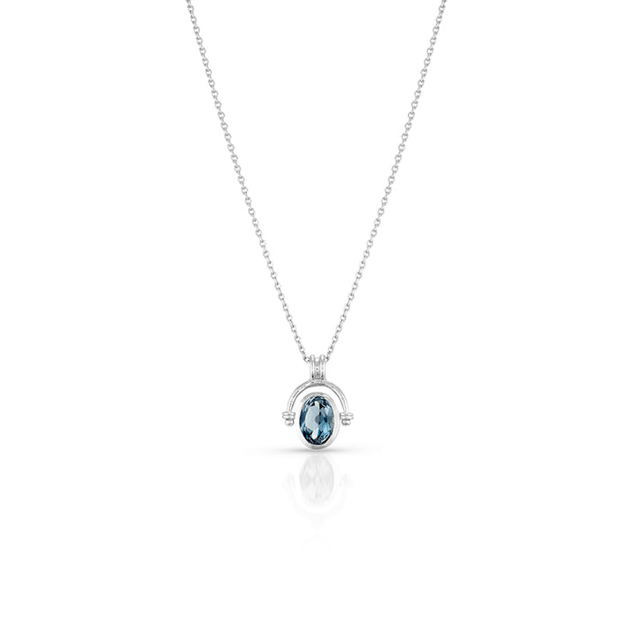 MIRA LONDON BLUE TOPAZ NECKLACE