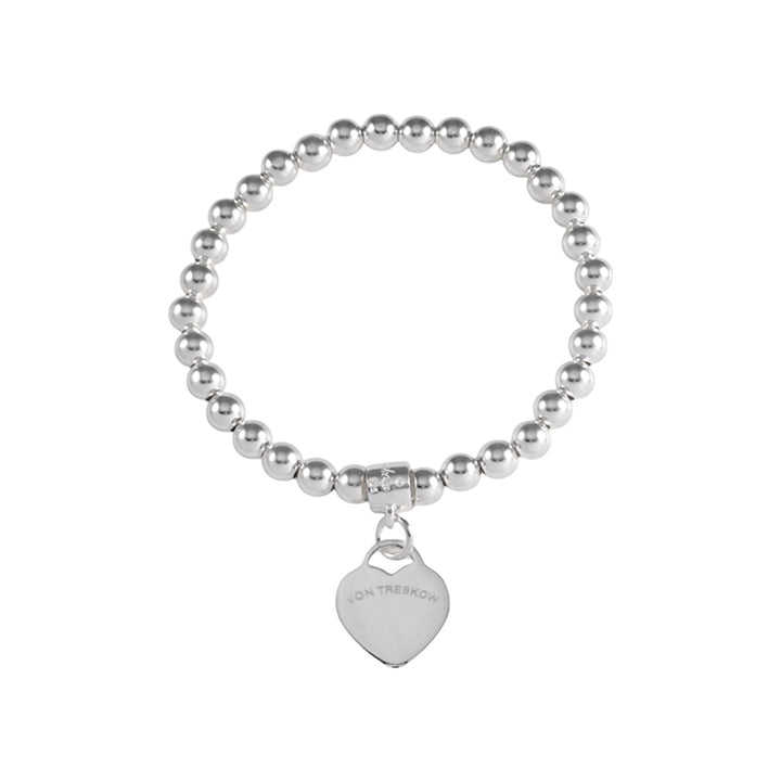 BALL BRACELET WITH FLAT HEART