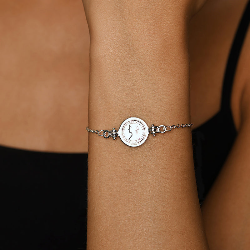 FINE HINGED MINI COIN BRACELET