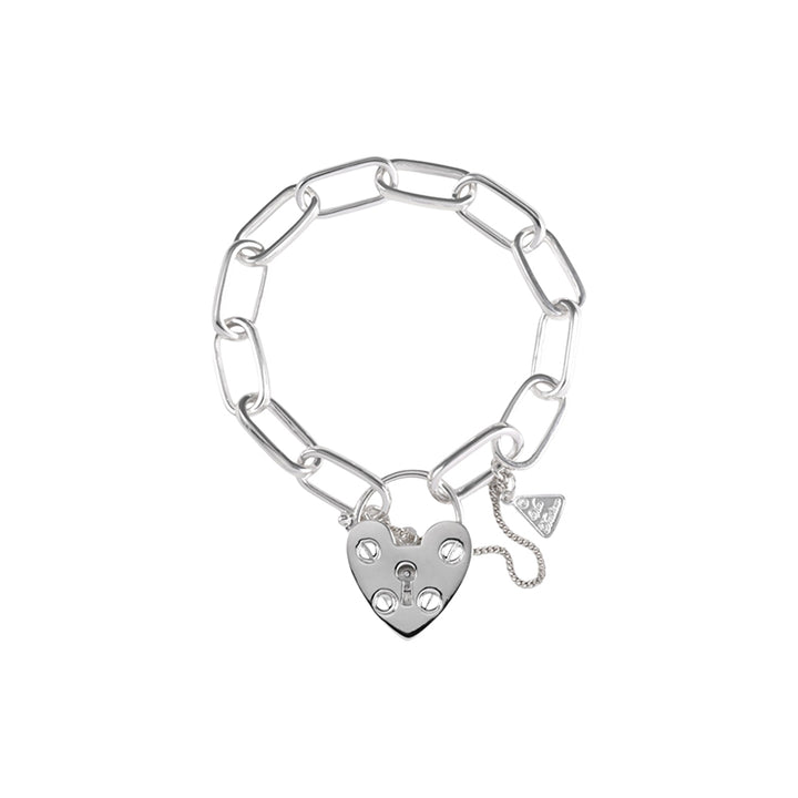 LAUREN LINK HEART PADLOCK BRACELET