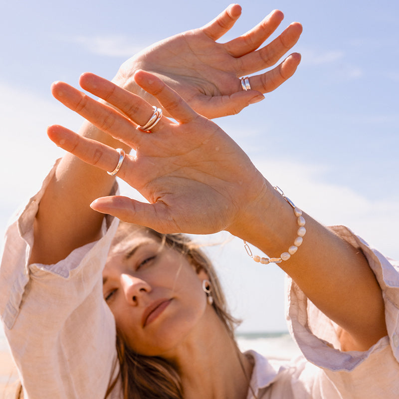 SEAFOAM PEARL BRACELET