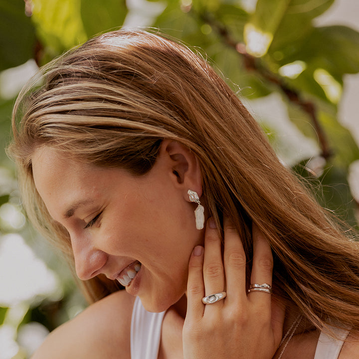 SEAFOAM PEARL EARRINGS