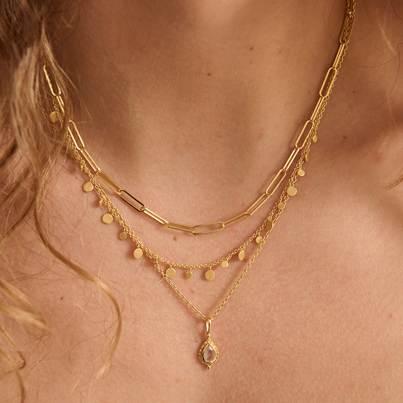 APRIL WHITE TOPAZ BIRTHSTONE CHARM