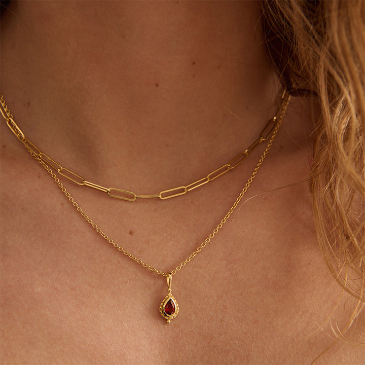 JANUARY GARNET BIRTHSTONE CHARM