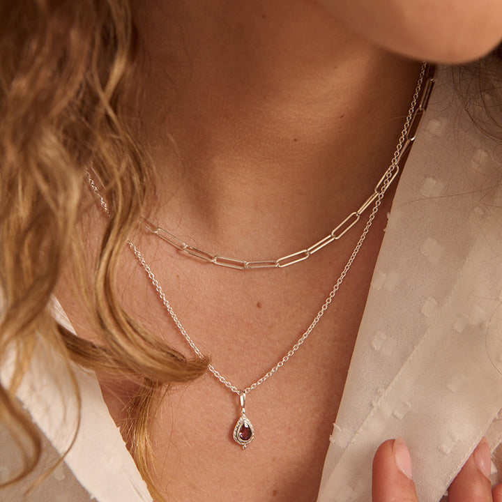 JANUARY GARNET BIRTHSTONE CHARM